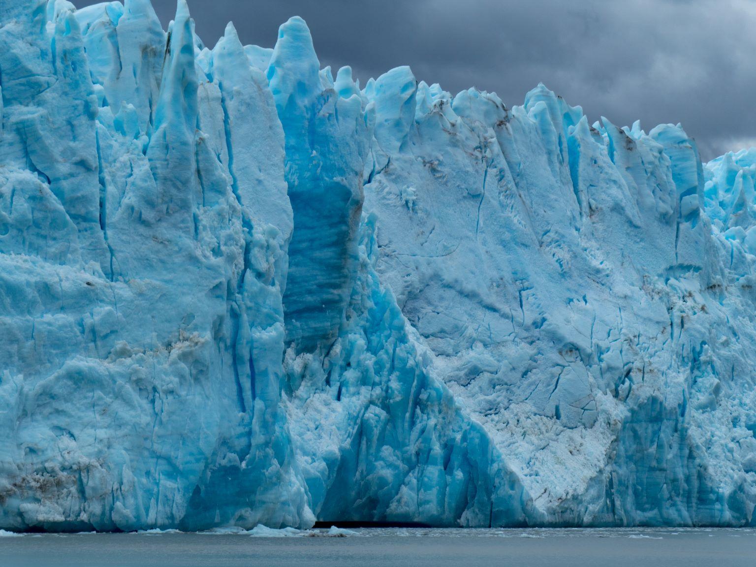 Fotografía de un glaciar