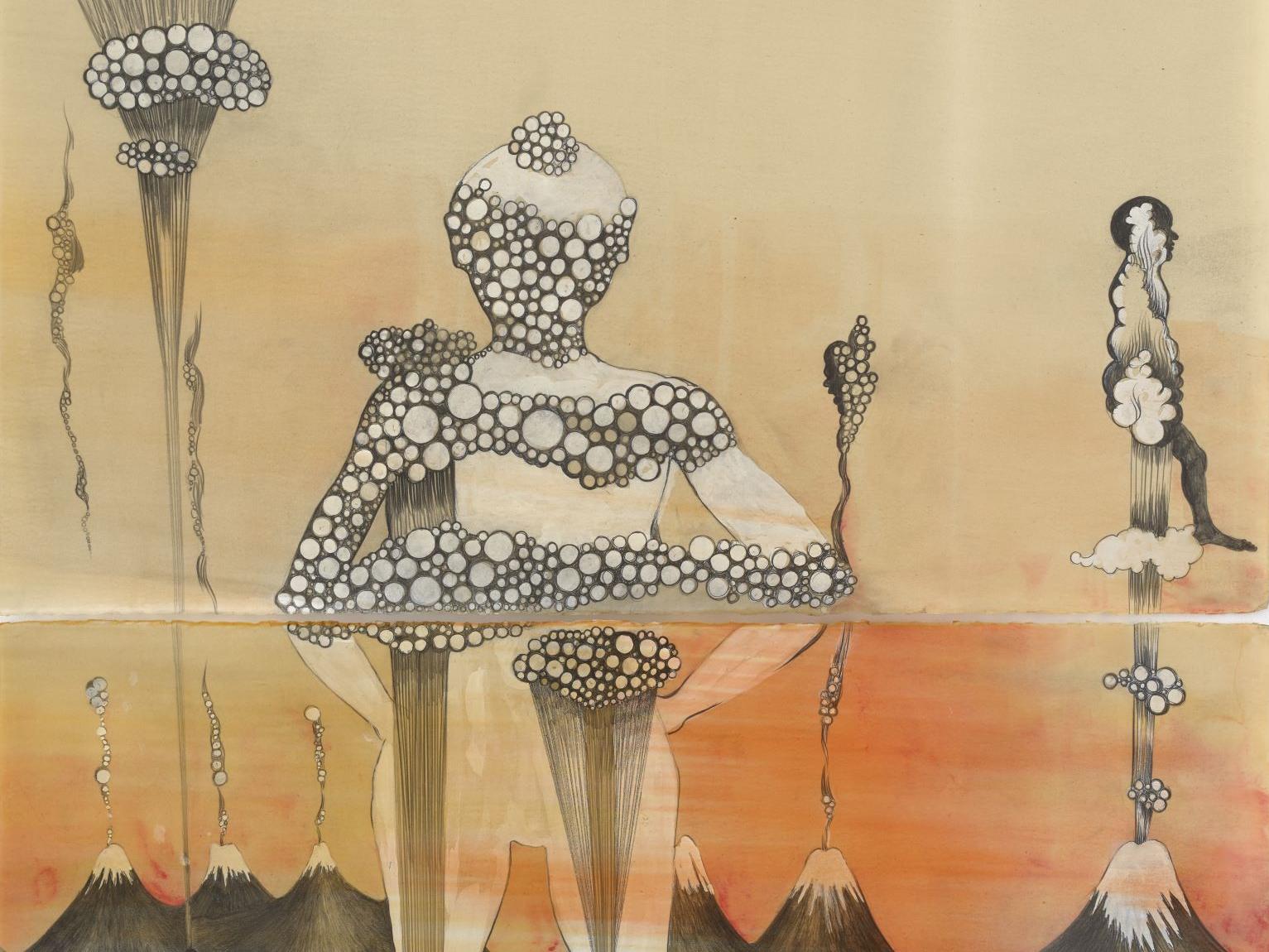 Obra "El despertar de un volcán" (2019), de la artista Sandra Vásquez de la Horra